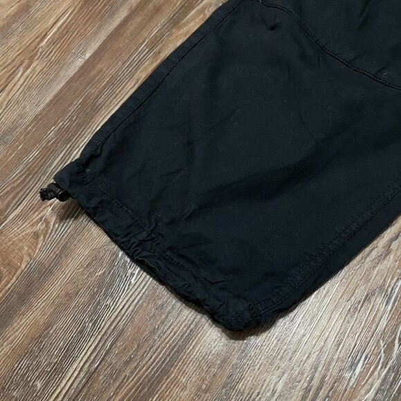 Zara DNWR Stretch Cargo Pants Black Size S Drawstring Waist Pockets - Picture 6 of 6